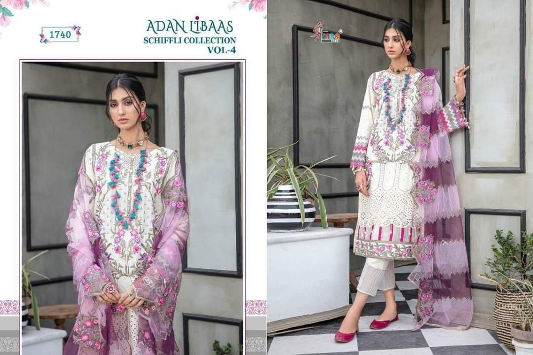SHREE FABS ADAN LIBAAS SCHIFFLI COLLECTION VOL-4 1740 MANUFACTURER
