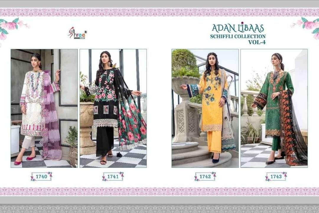SHREE FABS ADAN LIBAAS SCHIFFLI COLLECTION VOL-4 1740 MANUFACTURER