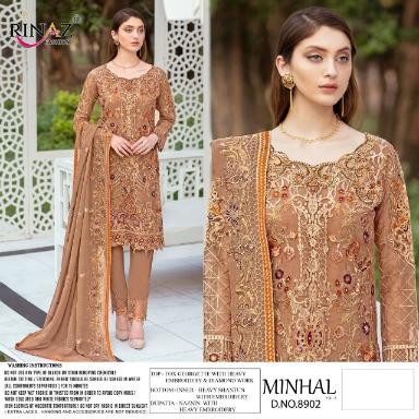 RINAZ FASHION MINHAL VOL-5 8902 PAKISTANI SUITS WHOLESALER IN INDIA