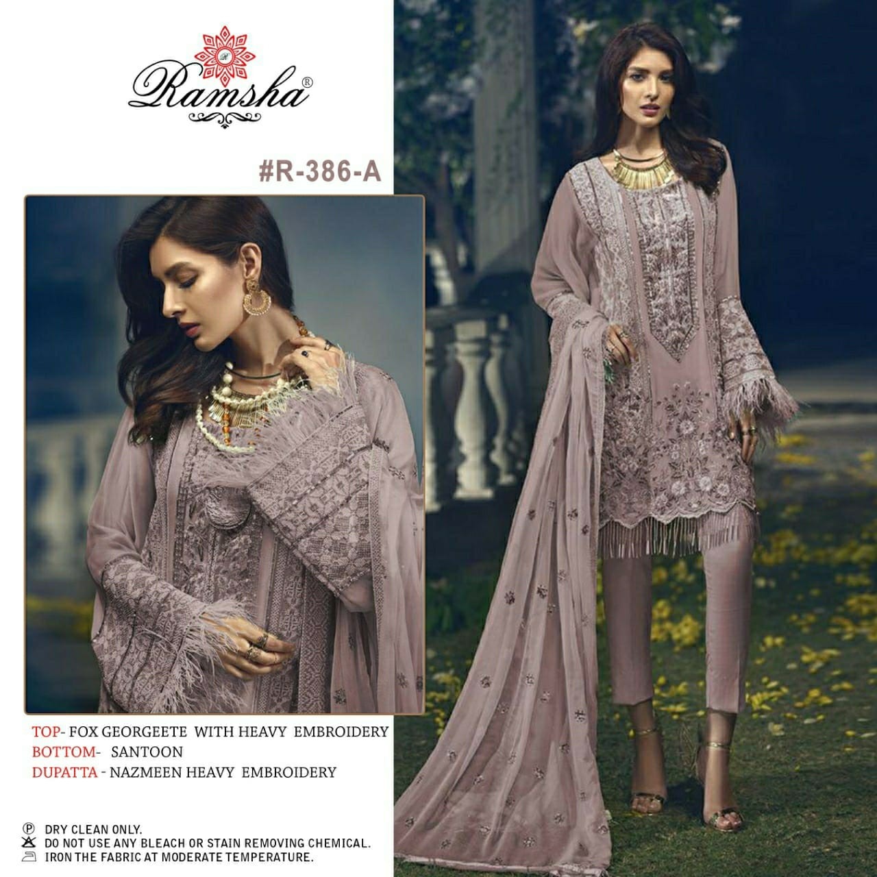 RAMSHA R-386 A WHOLESALER PAKISTANI SUITS SURAT