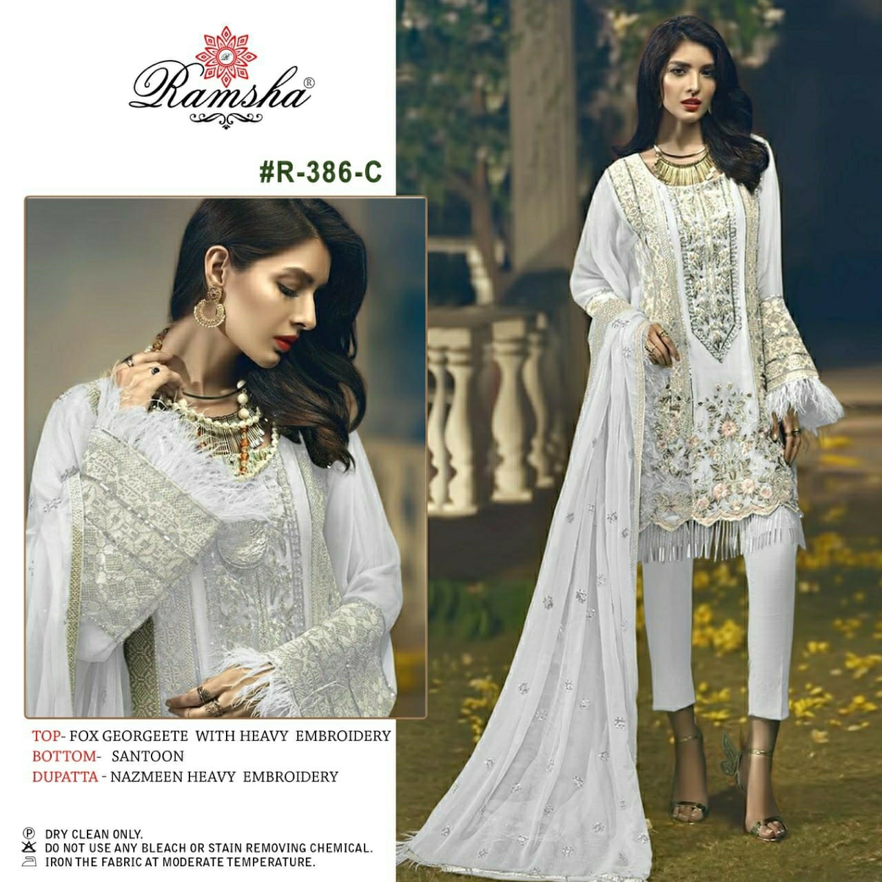 RAMSHA R-386 C WHOLESALER PAKISTANI SUITS SURAT