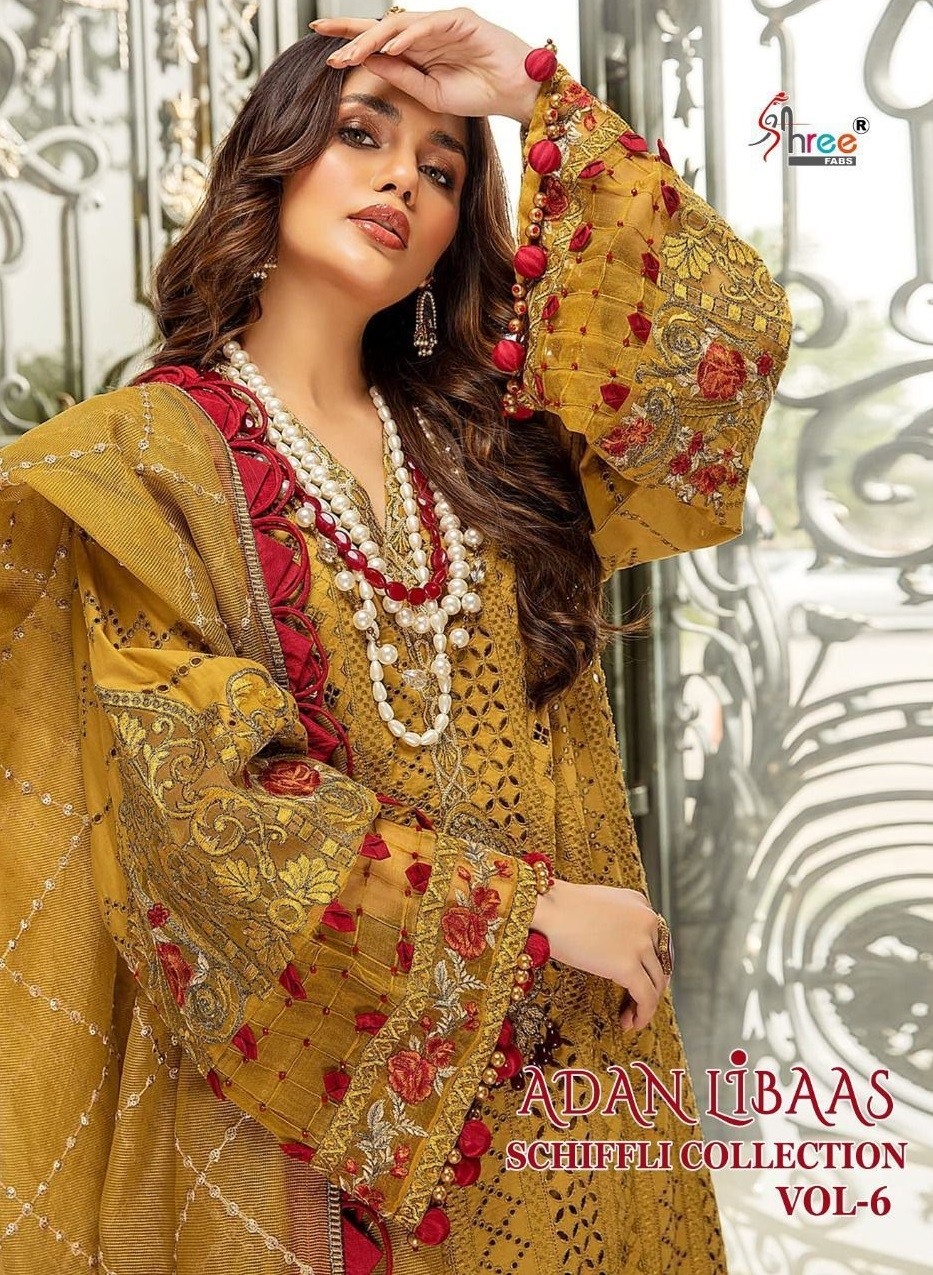 SHREE FABS ADAN LIBAAS SCHIFFLI COLLECTION VOL-6 1893TO1897 SALWAR KAMEZ MANUFACTURER