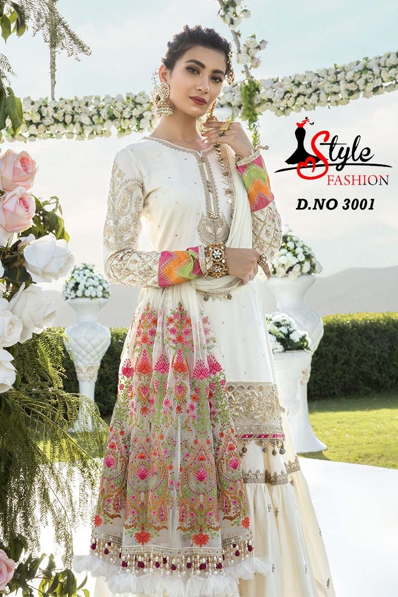STYLE FASHION 3001 LATEST PAKISTANI SUITS WHOLESALER IN SURAT