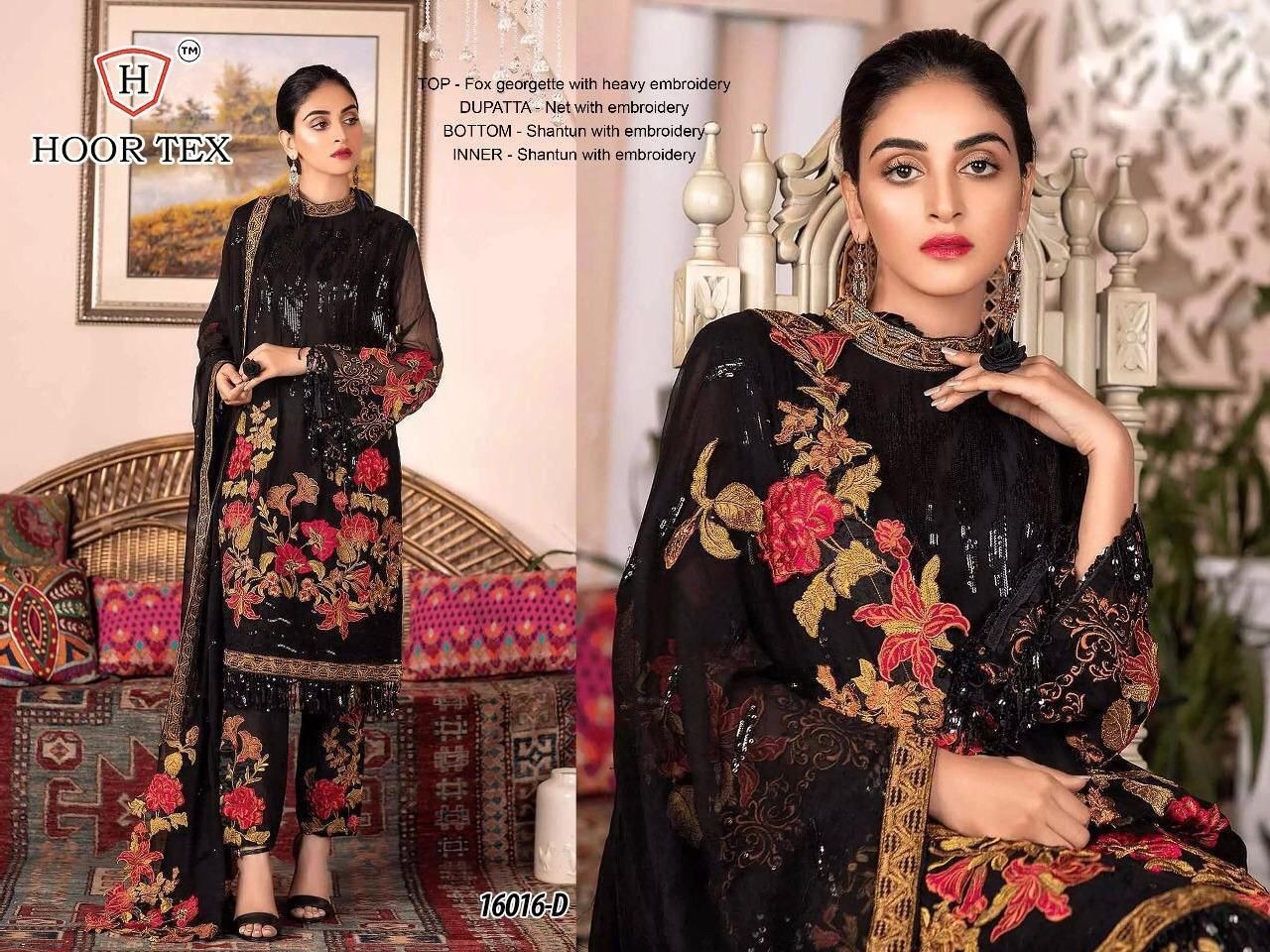 HOOR TEX 16016-D SALWAR KAMEZ WHOLESALER SURAT