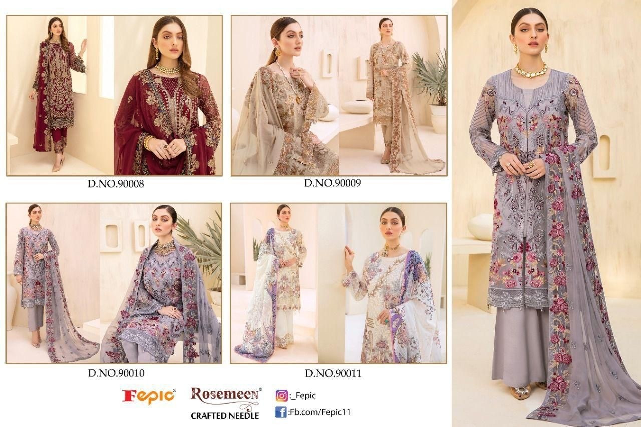 FEPIC ROSEMEEN CRAFTED NEEDLE 90009 PAKISTANI SUITS NEW COLLECTION SURAT