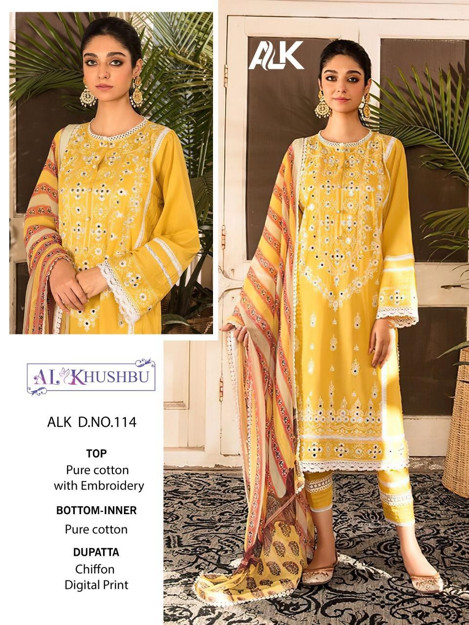 AL KHUSHBU ALK 114 PAKISTANI SUITS SINGALE DEALER SURAT