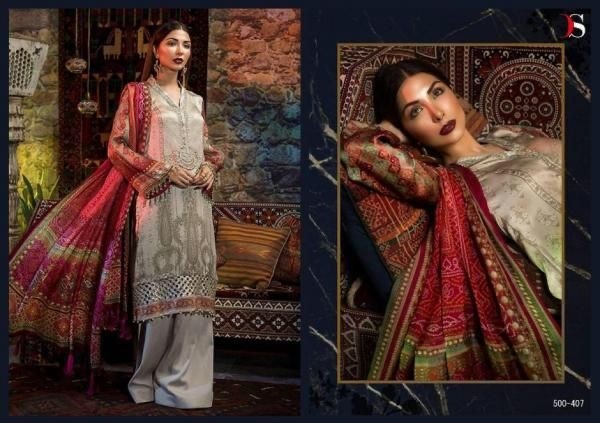 DEEPSY SUITS ELAN SILK 3 401TO407 PAKISTANI SUITS DEALER