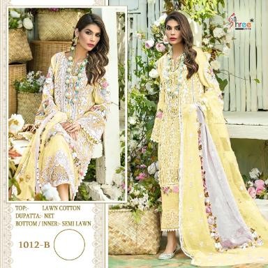 SHREE FABS 1012 B CRIMSON PREMIUM LAWN COLLECTION VOL 2 SALWAR KAMEEZ BEST PRICE