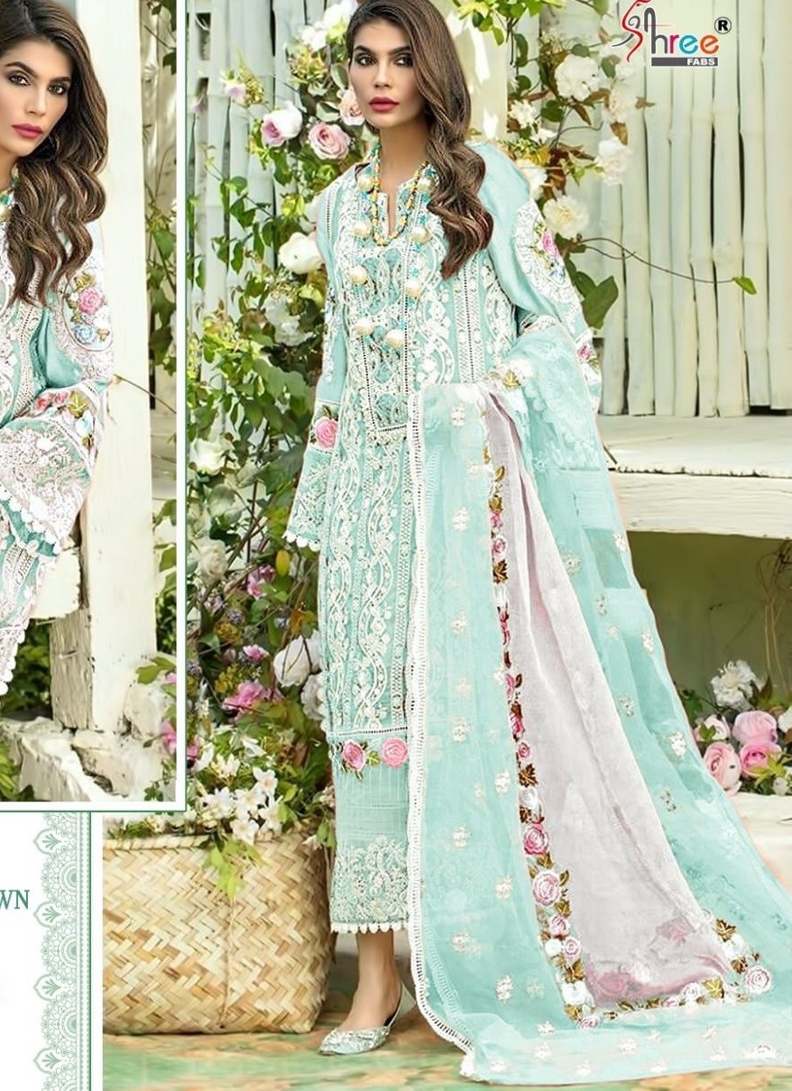 SHREE FABS 1012 C CRIMSON PREMIUM LAWN COLLECTION VOL 2 PAKISTANI SUITS