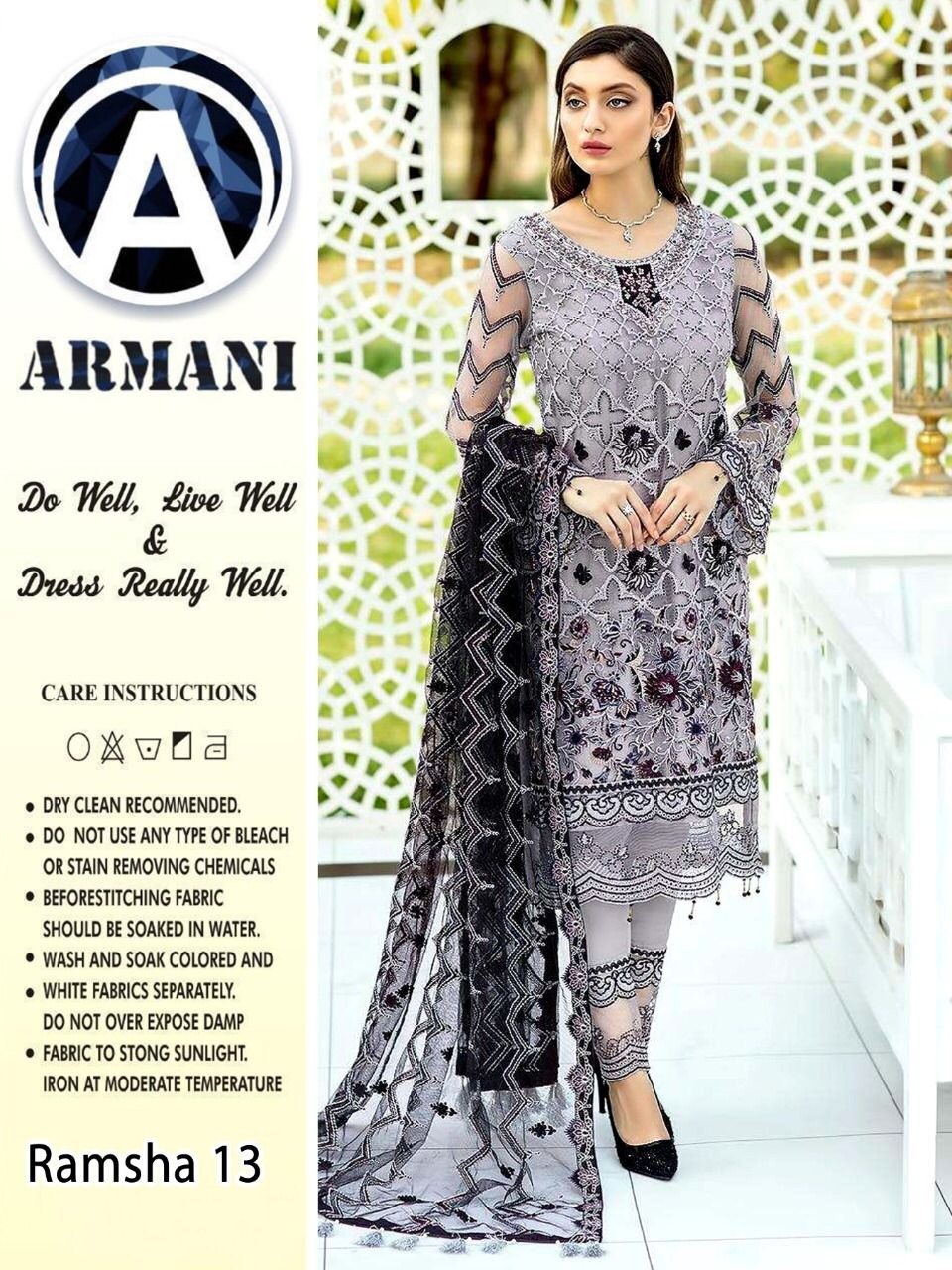 ARMANI RAMSHA 13 LATEST PAKISTANI SUITS SINGALE DEALER