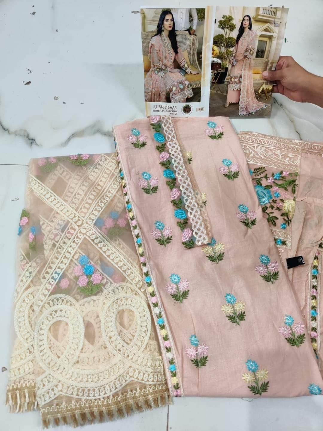 SHREE FABS ADAN LIBAAS SCHIFFLI COLLECTION VOL-6 1893TO1897 SALWAR KAMEZ MANUFACTURER