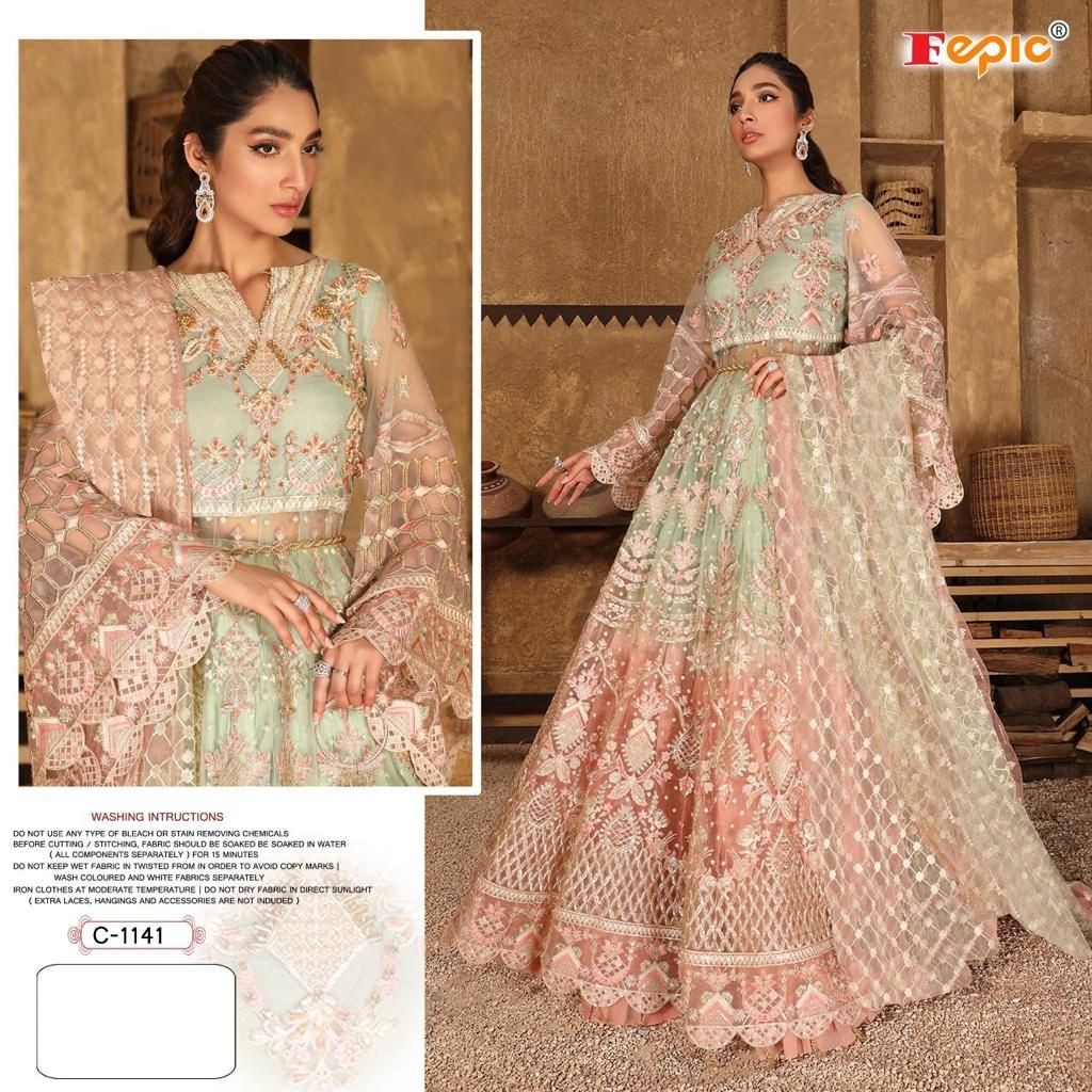 FEPIC ROSEMEEN C 1141 BUTTERFLY NET SALWAR KAMEZ WHOLESALE SURAT