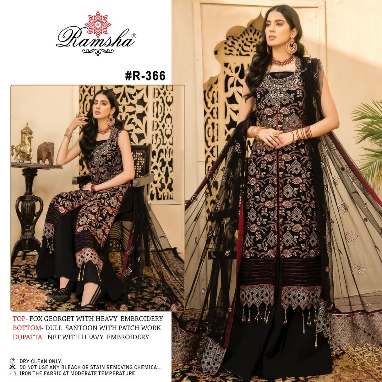 RAMSHA VOL 25 R 366 PAKISTANI SUITS WHOLESALE