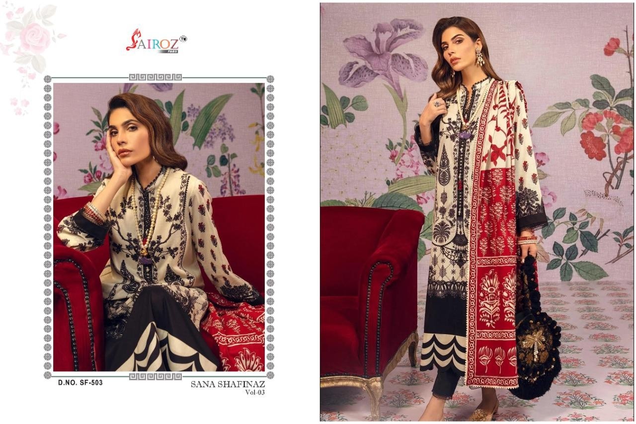 SAIROZ FABS SANA SAFINAZ VOL 3 SF 503 PAKISTANI SUITS MANUFACTURER SUPPLIER