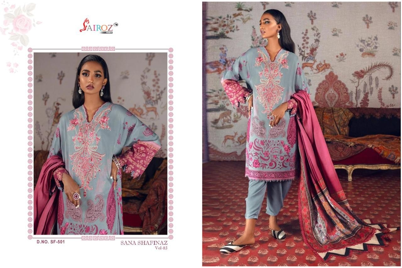 SAIROZ FABS SANA SAFINAZ VOL 3 SF 501 PAKISTANI SUITS MANUFACTURER SUPPLIER