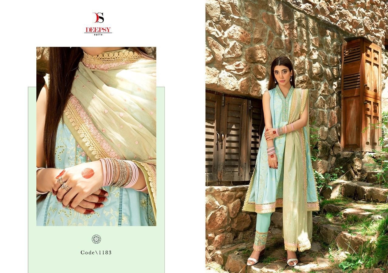 DEEPSY SUITS RANGRASIYA EMBROIDERED COLLECTION 1183 PAKISTANI SUITS WHOLESALER IN INDIA