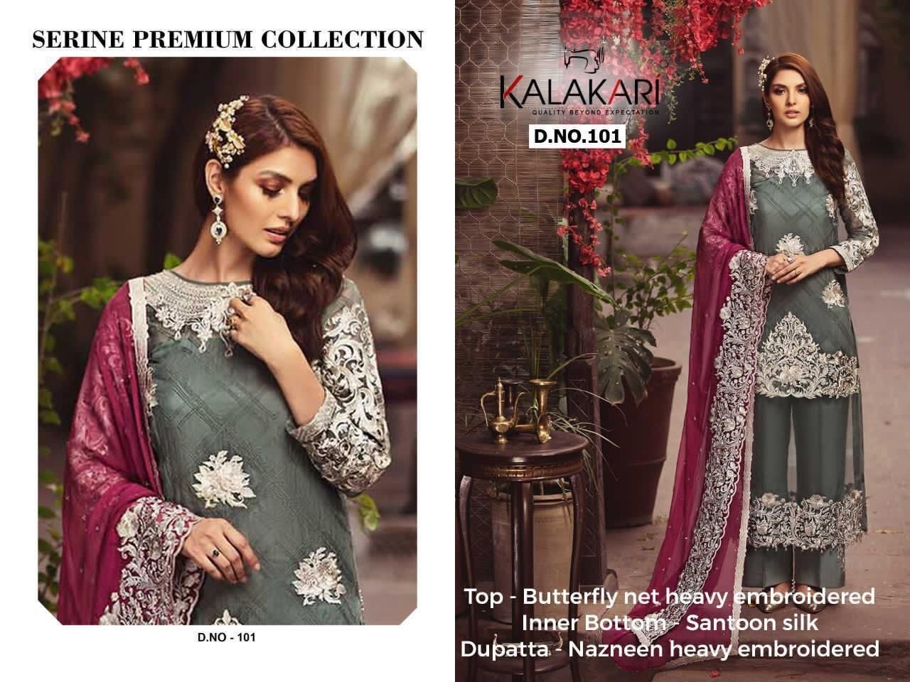 KALAKARI SERINE PREMIUM COLLECTION 101 PAKISTANI SUITS WHOLESALE