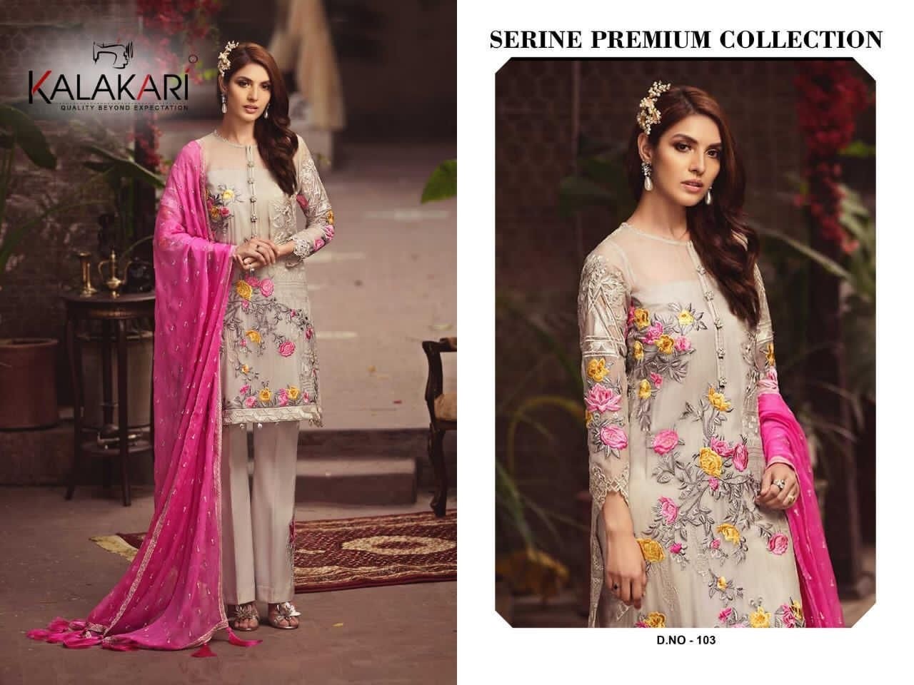 KALAKARI SERINE PREMIUM COLLECTION 103 PAKISTANI SUITS WHOLESALE