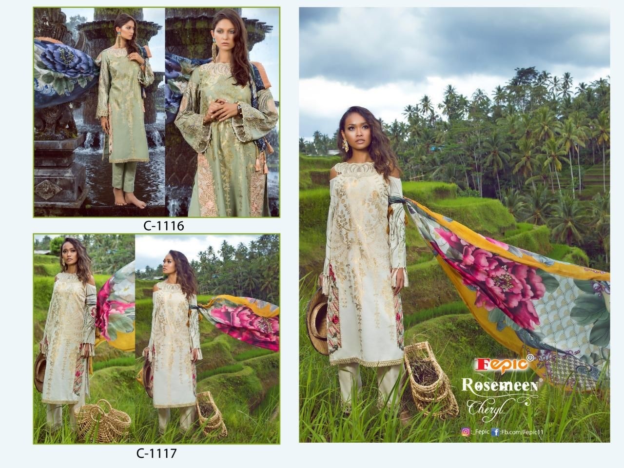 FEPIC ROSEMEEN CHERYL C 1117 PAKISTANI SUITS MANUFACTURER