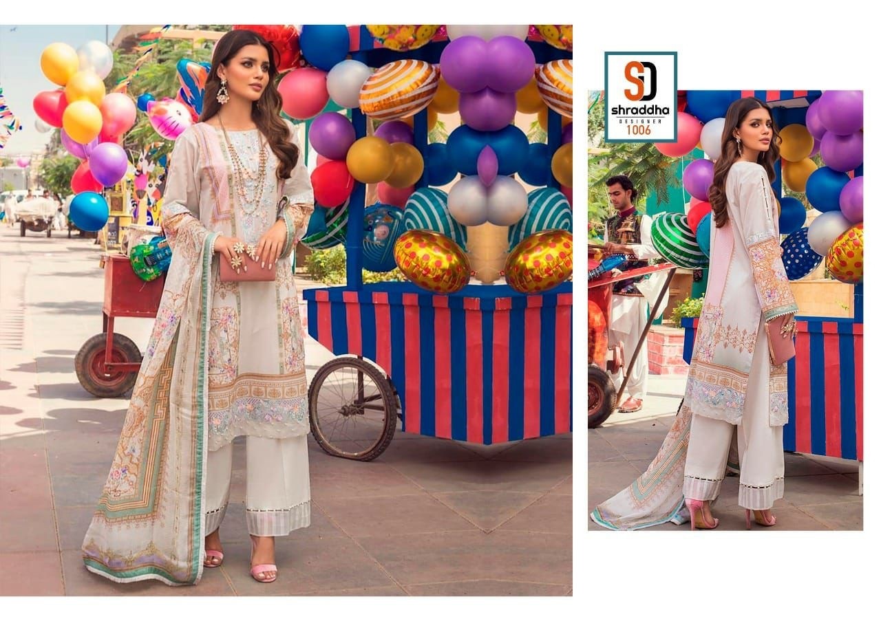 SHRADDHA DESIGNER VINTAGE VOL 6 1001TO1006 KARACHI PRINTED SUITS SINGALE DEALER