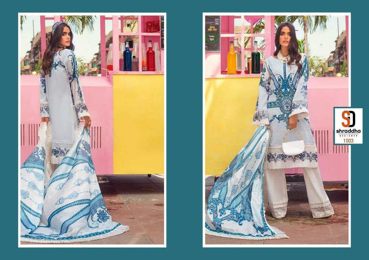 SHRADDHA DESIGNER VINTAGE VOL 6 1001TO1006 KARACHI PRINTED SUITS SINGALE DEALER