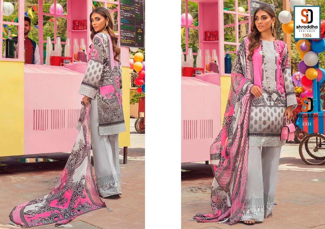 SHRADDHA DESIGNER VINTAGE VOL 6 1001TO1006 KARACHI PRINTED SUITS SINGALE DEALER