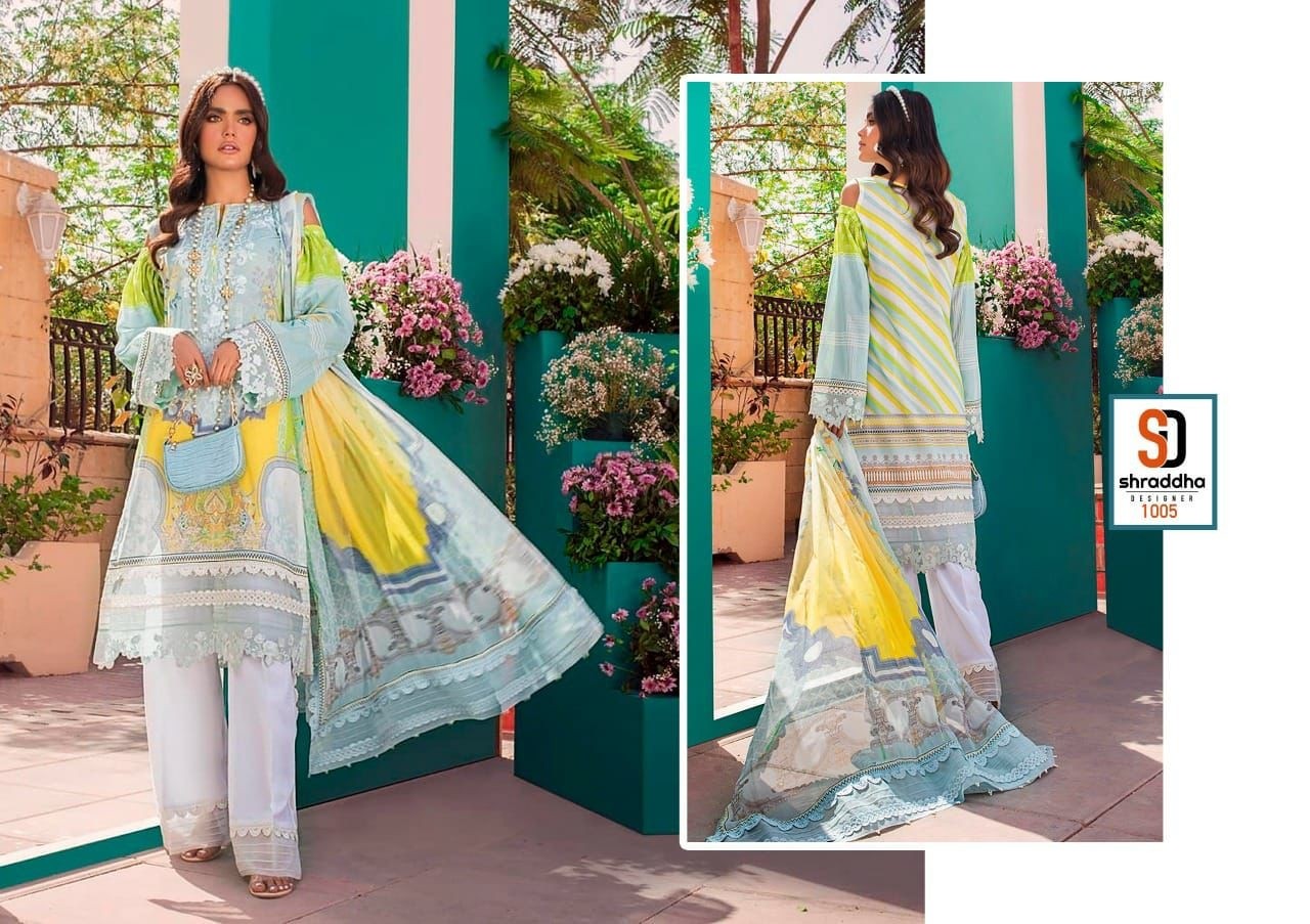 SHRADDHA DESIGNER VINTAGE VOL 6 1001TO1006 KARACHI PRINTED SUITS SINGALE DEALER