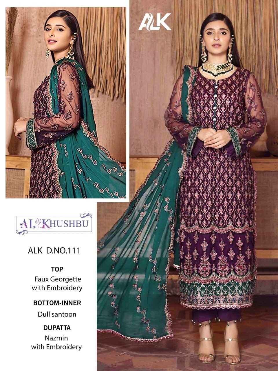 AL KHUSHBU ALK 111 PAKISTANI SUITS WHOLESALER SURAT