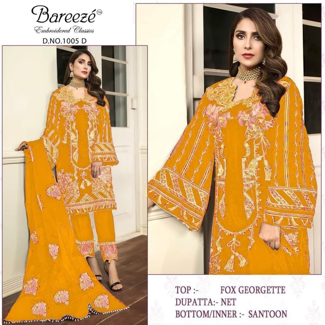 BAREEZE EMBROIDERED CLASSIES 1005 D WHOLESALE SALWAR KAMEZ