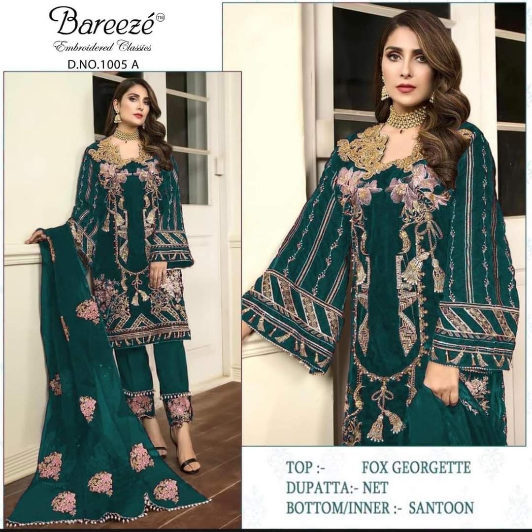 BAREEZE EMBROIDERED CLASSIES 1005 A WHOLESALE SALWAR KAMEZ