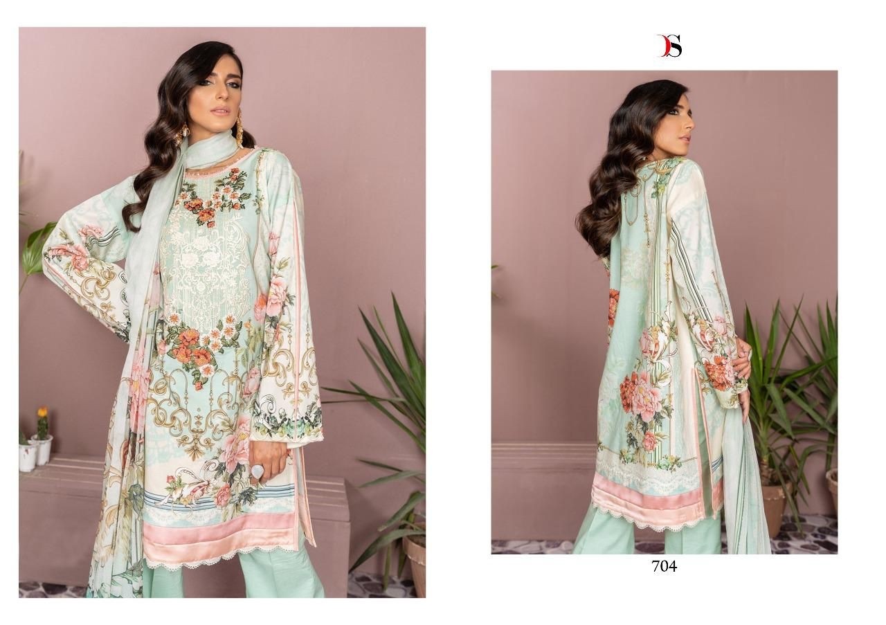 DEEPSY SUITS FIRDOUS VOL 9 704 PAKISTANI SUITS PASMINA PRINT DEALER SURAT