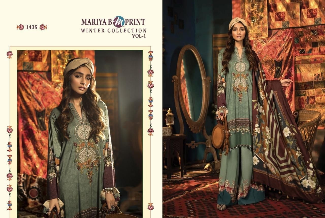 SHREE FABS MARIYA B M PRINT WINTER COLLECTION VOL 1 1432TO1439 WHOLESALER IN SURAT