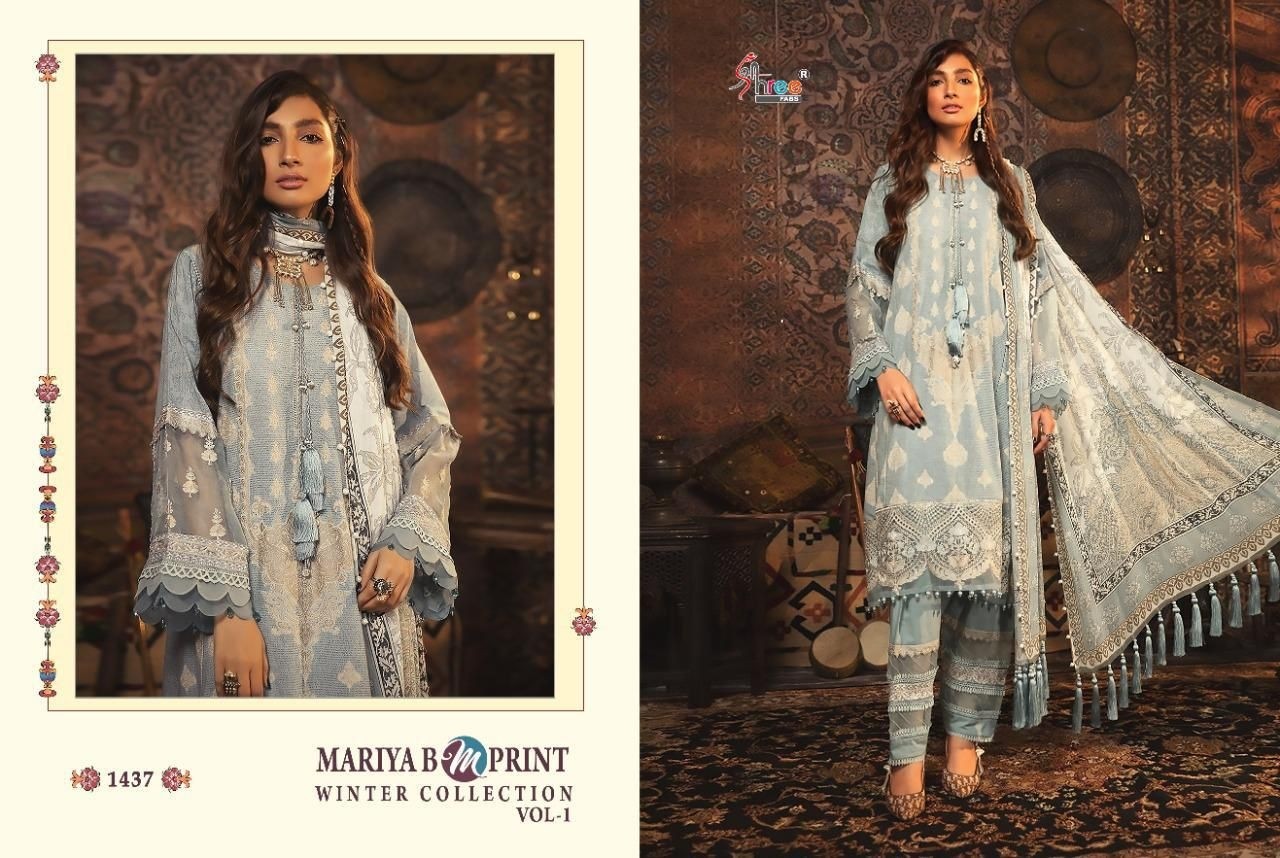SHREE FABS MARIYA B M PRINT WINTER COLLECTION VOL 1 1432TO1439 WHOLESALER IN SURAT