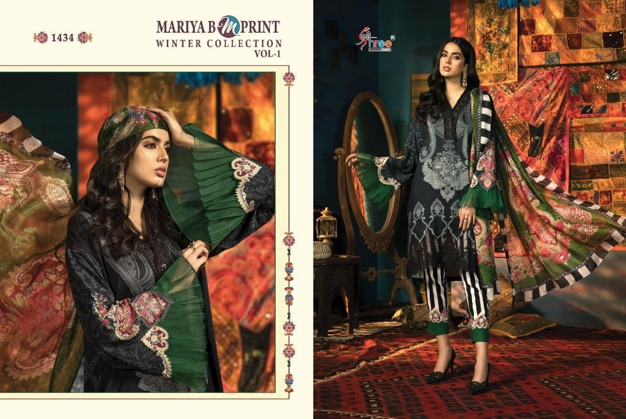 SHREE FABS MARIYA B M PRINT WINTER COLLECTION VOL 1 1432TO1439 WHOLESALER IN SURAT