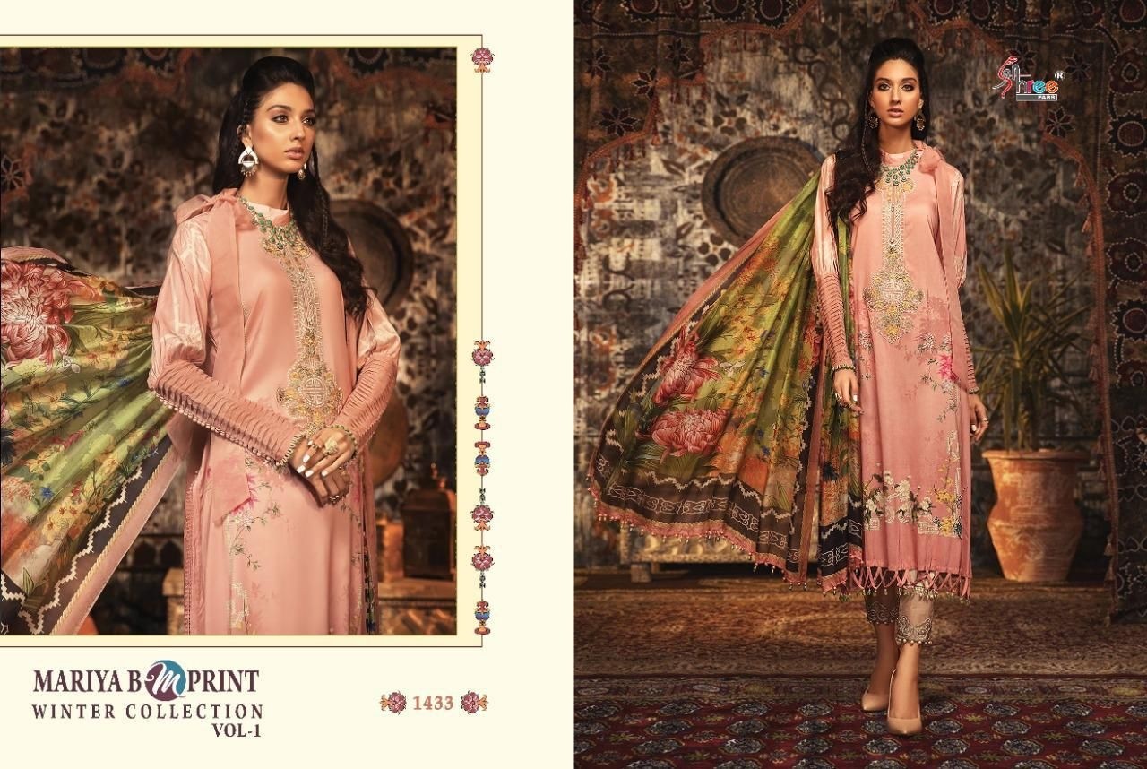 SHREE FABS MARIYA B M PRINT WINTER COLLECTION VOL 1 1432TO1439 WHOLESALER IN SURAT