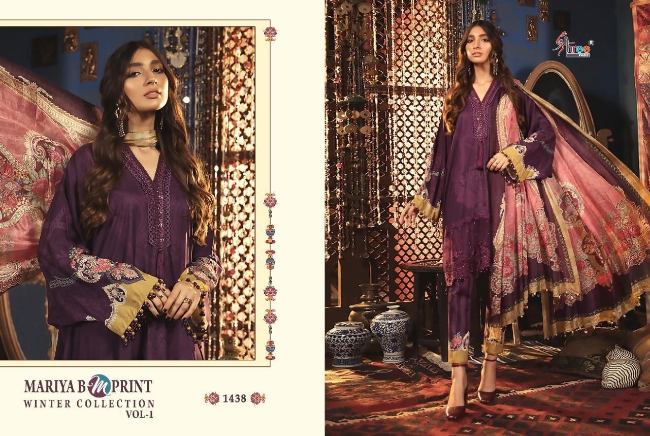 SHREE FABS MARIYA B M PRINT WINTER COLLECTION VOL 1 1432TO1439 WHOLESALER IN SURAT