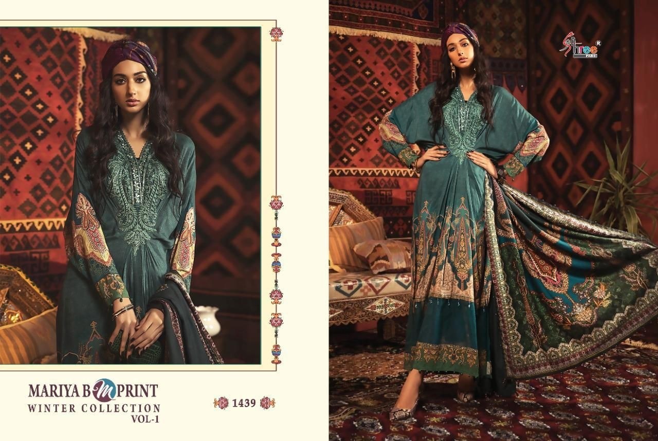 SHREE FABS MARIYA B M PRINT WINTER COLLECTION VOL 1 1432TO1439 WHOLESALER IN SURAT