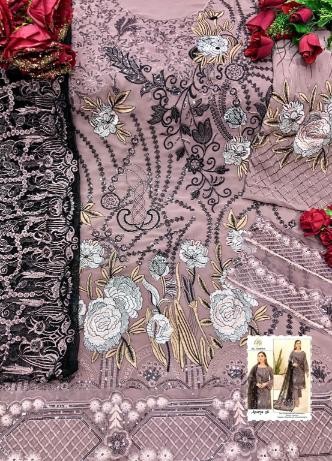 AL AMRA RAMSHA COLLECTION AAYARA 46 LATEST PAKISTANI SUITS WHOLESALE DEALER
