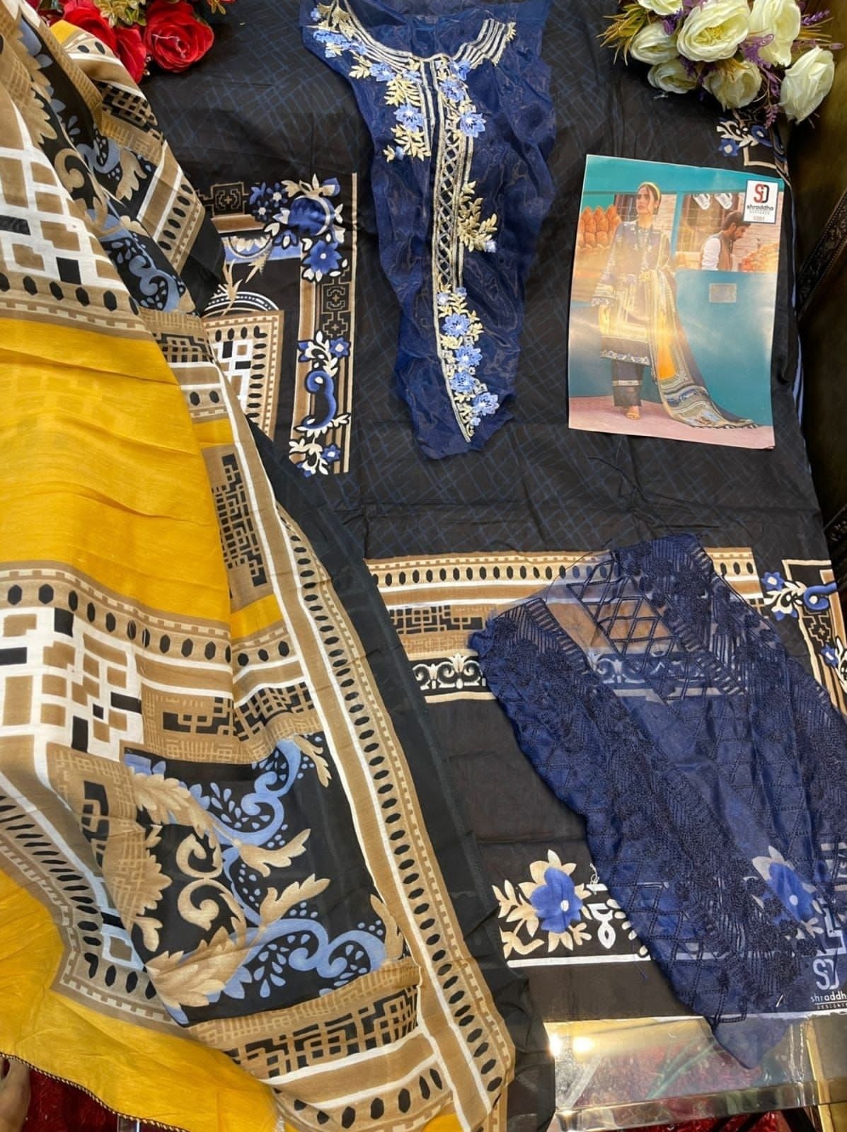 SHRADDHA DESIGNER VINTAGE VOL 6 1001TO1006 KARACHI PRINTED SUITS SINGALE DEALER