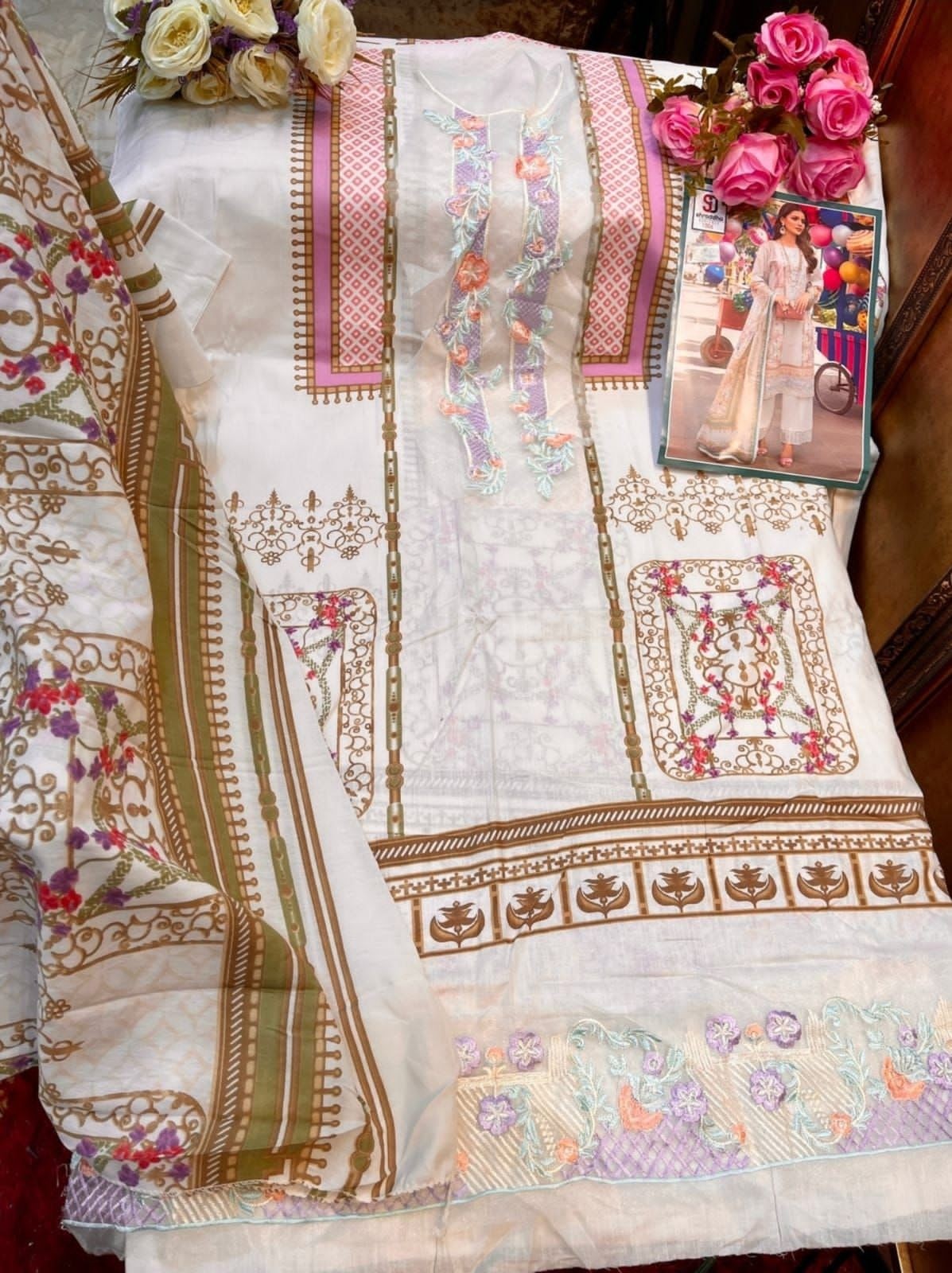 SHRADDHA DESIGNER VINTAGE VOL 6 1001TO1006 KARACHI PRINTED SUITS SINGALE DEALER