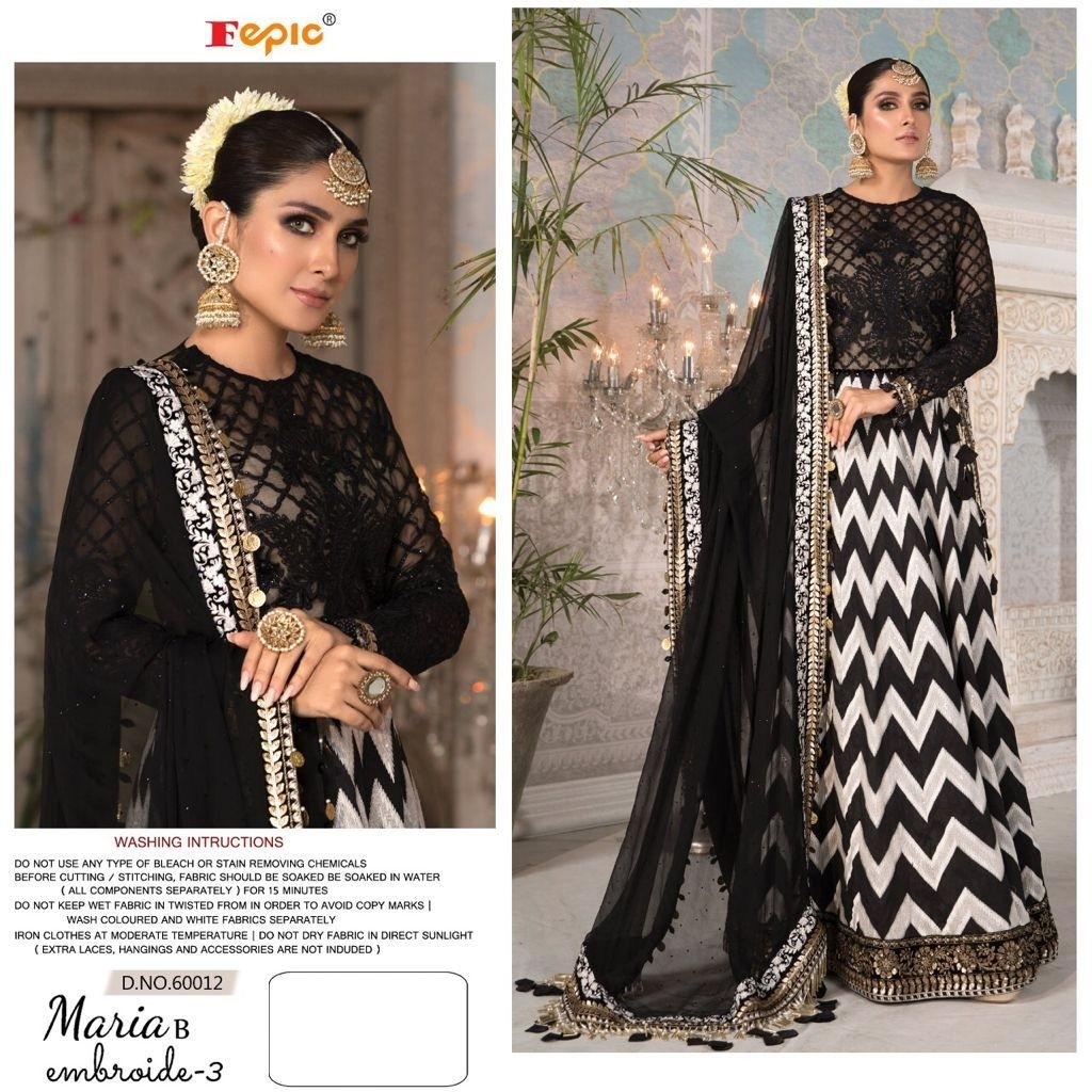 FEPIC ROSEMEEN MARIA B EMBROIDE 3 60012 LATEST CATALOGUE AVAILABALE SINGALE