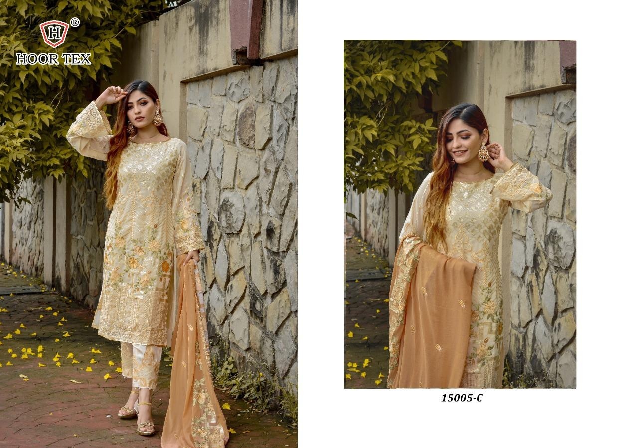 HOOR TEX 15005-C PAKISTANI SUITS WHOLESALE SINGALE DEALER