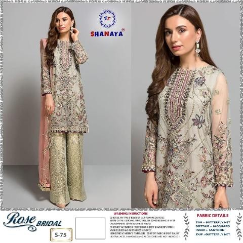 SHANAYA ROSE BRIDAL S 75 PAKISTANI SUITS SINGLE SUPPLIER