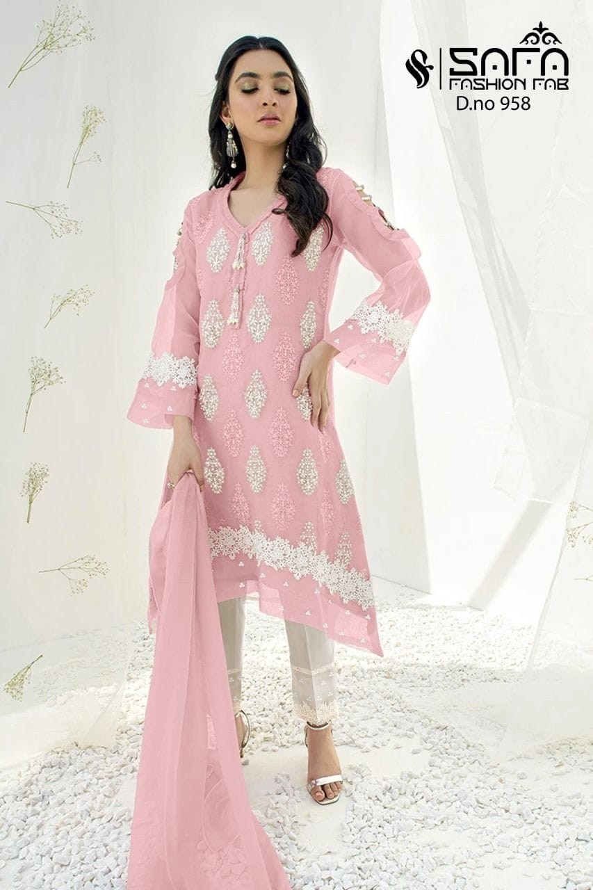 SAFA FASHION FAB 958 PINK TUNICS KURTIS WHOLESALE ONLINE