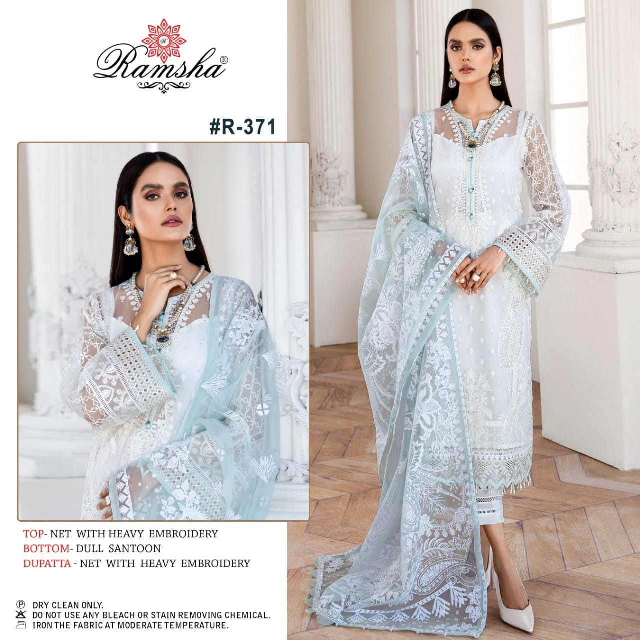 RAMSHA VOL 7 R 371 PAKISTANI SUITS LATEST ONLINE