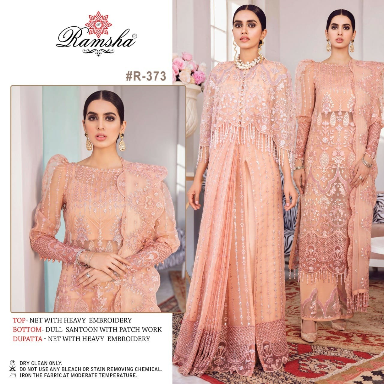 RAMSHA VOL 7 R 373 PAKISTANI SUITS LATEST ONLINE