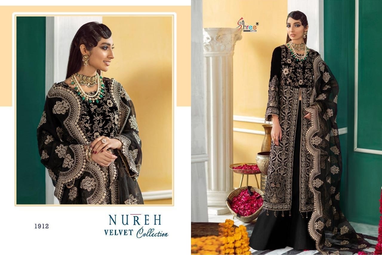 SHREE FABS NUREH VELVET COLLECTION 1910TO1913 PAKISTANI SUITS BEST WHOLESALER