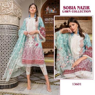 SHREE FABS SOBIA NAZIR LAWN COLLECTION 13601 SALWAR KAMEEZ DEALER