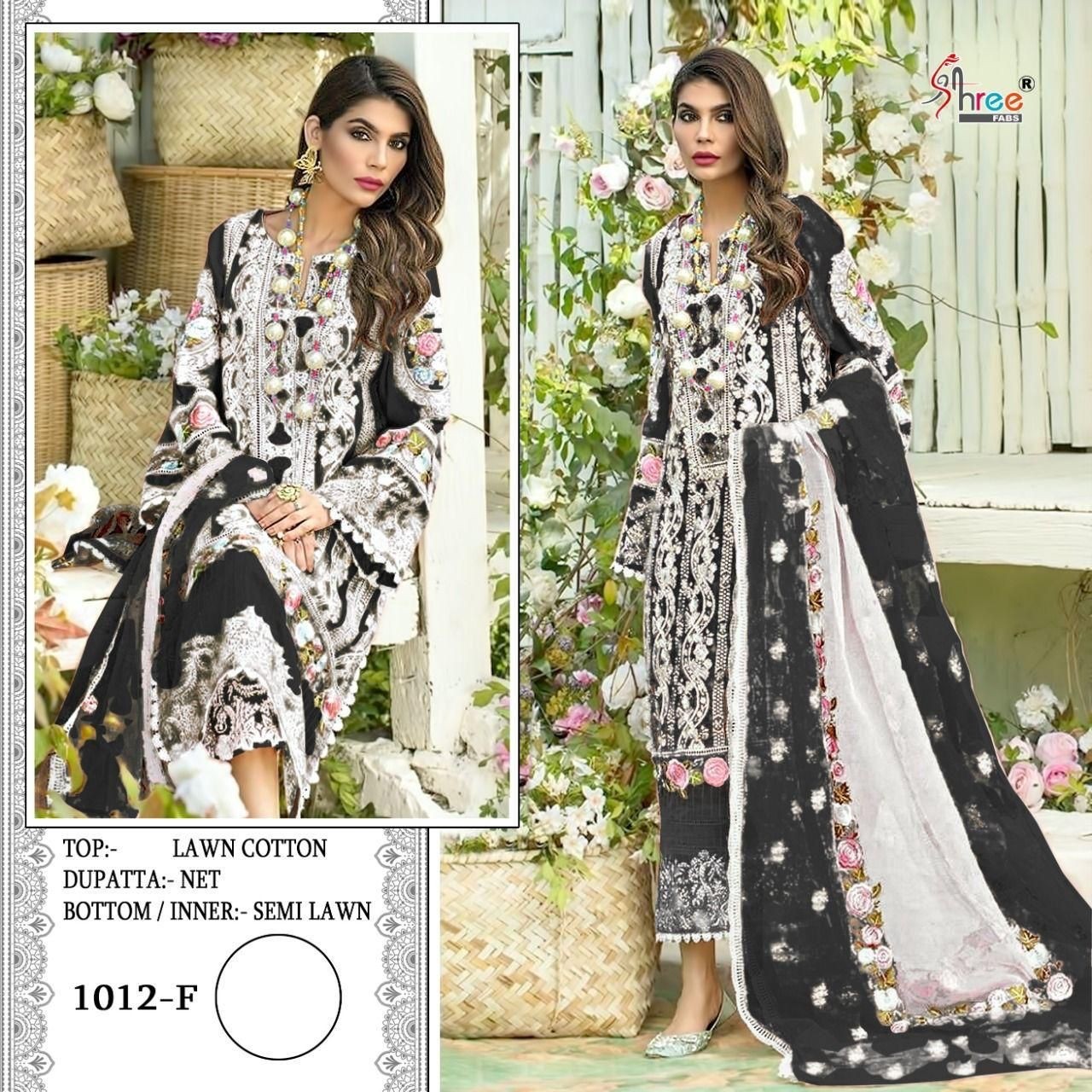 SHREE FABS 1012 F CRIMSON PREMIUM LAWN COLLECTION VOL 2 SALWAR KAMEEZ WHOLESALER