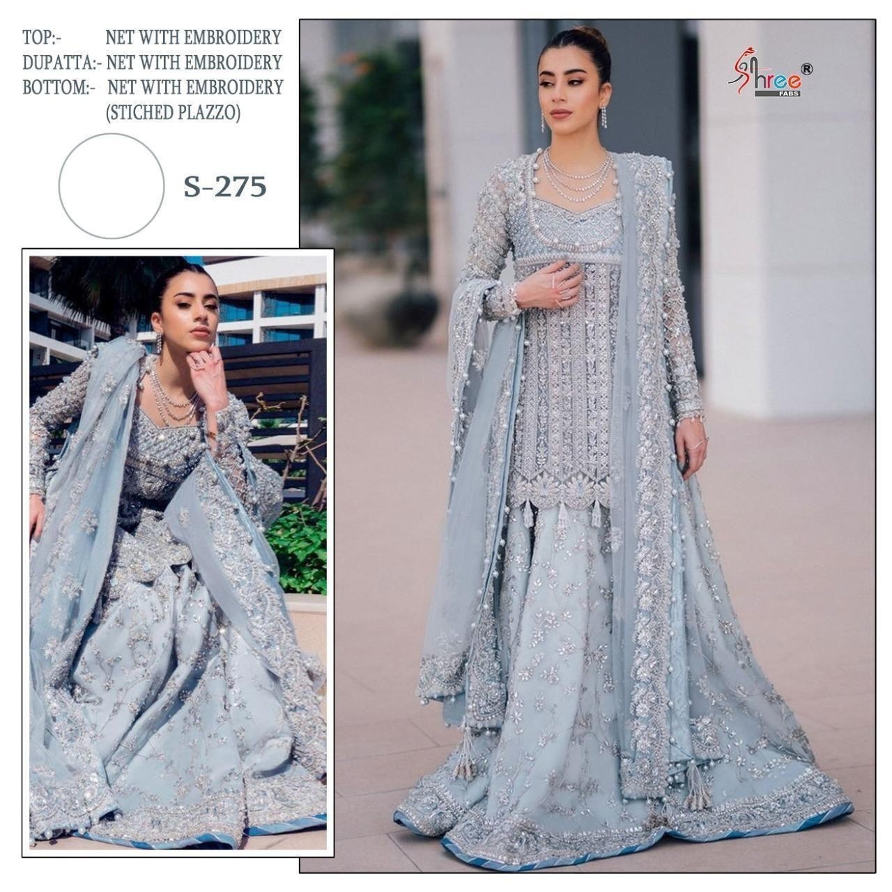 SHREE FABS S 275 SALWAR KAMEEZ STITCHED PLLAZZO 